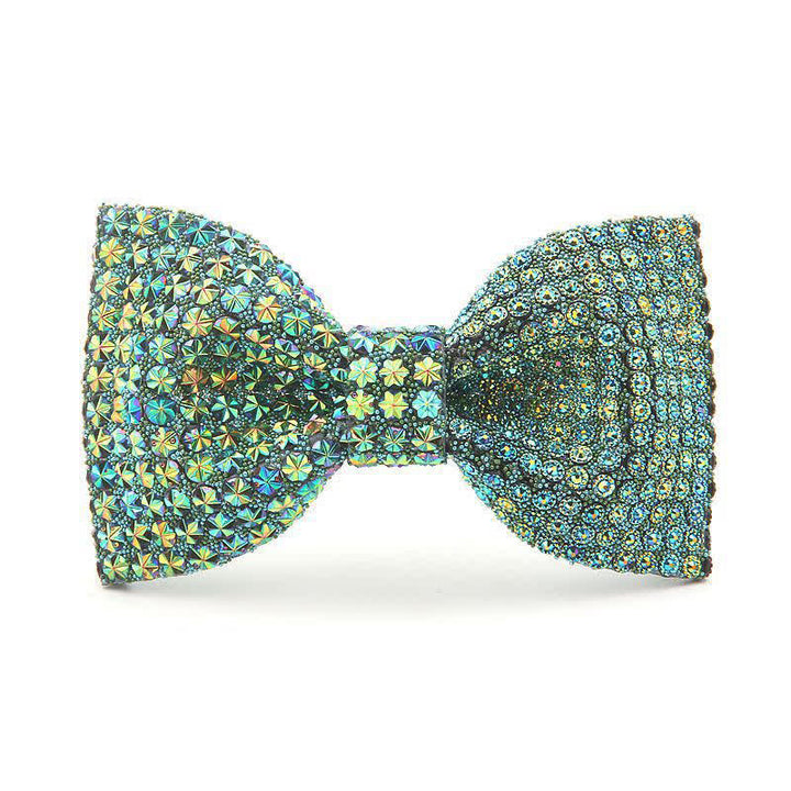 Men's Shiny Color Resin Rhinestone Block Bow Tie