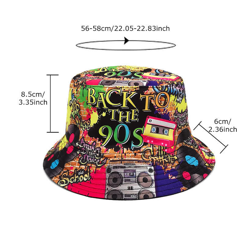 Unisex Nostalgic Back To The 90s Bucket Hat