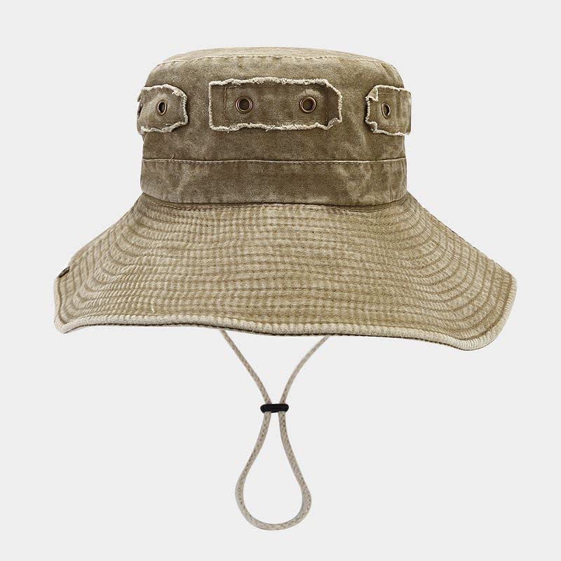 Unisex Denim Patch Sun Protection Bucket Hat