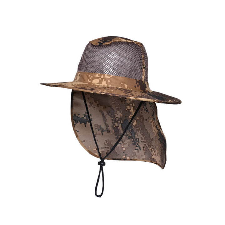 Men's Camouflage Sun Mesh Design Bucket Hat