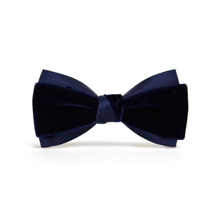 Men's Two-Tone Velvet Double Layer Bow Tie