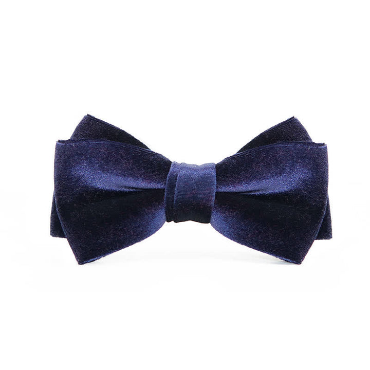 Men's Luxurious Double Layers Velvet Bow Tie