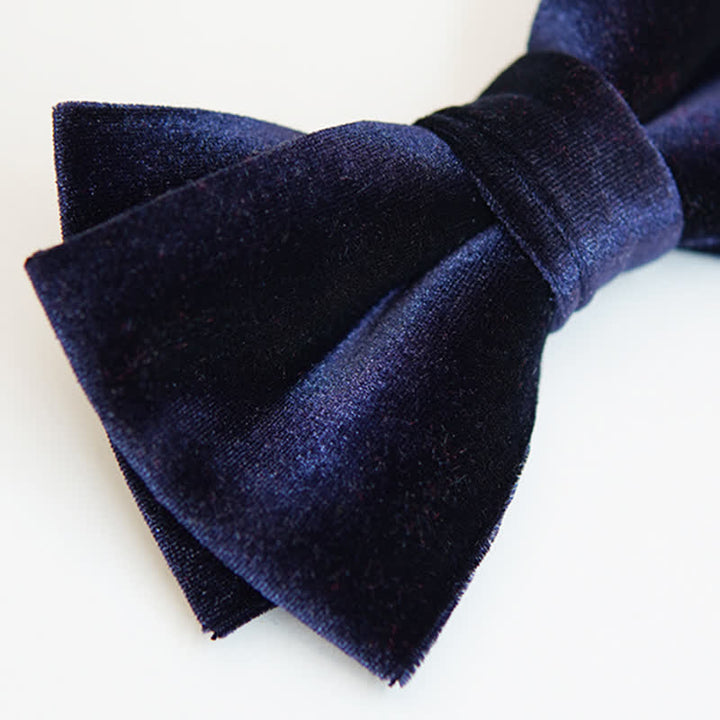 Men's Luxurious Double Layers Velvet Bow Tie