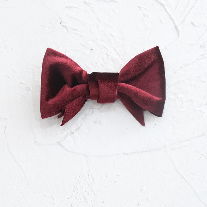 Men's Unique Bow Knot Shape Velvet Bow Tie