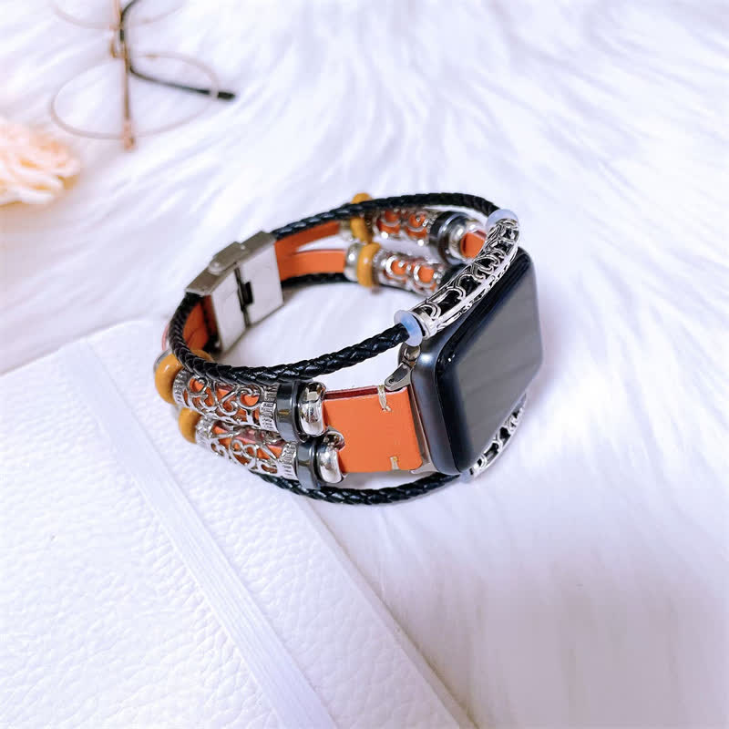 Multilayer Metal Cuff Retro Strap Watch Band