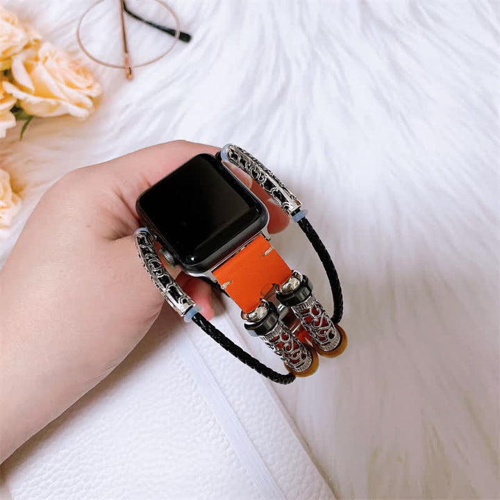 Multilayer Metal Cuff Retro Strap Watch Band