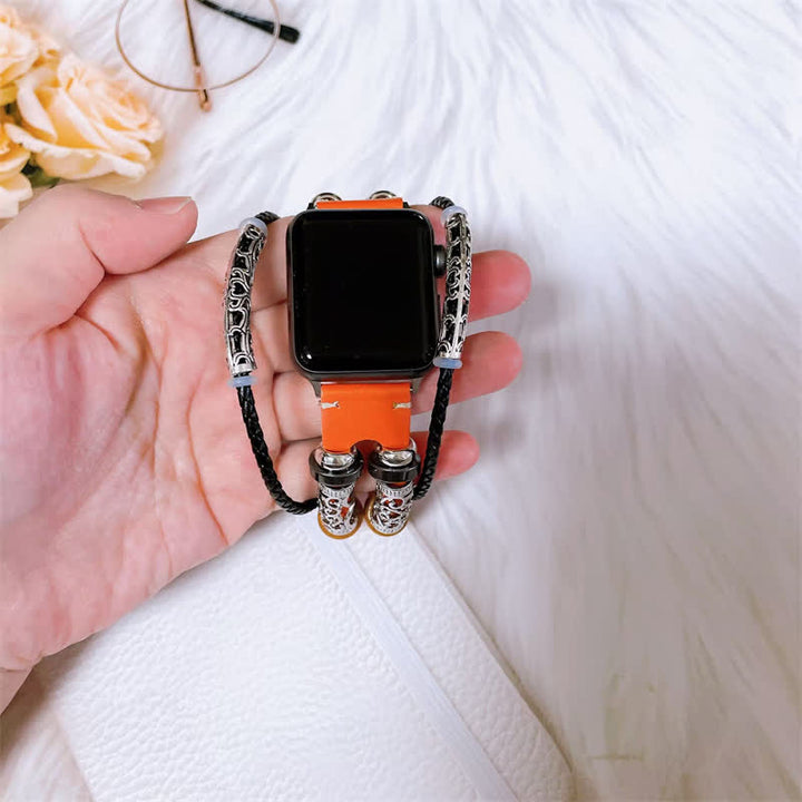 Multilayer Metal Cuff Retro Strap Watch Band