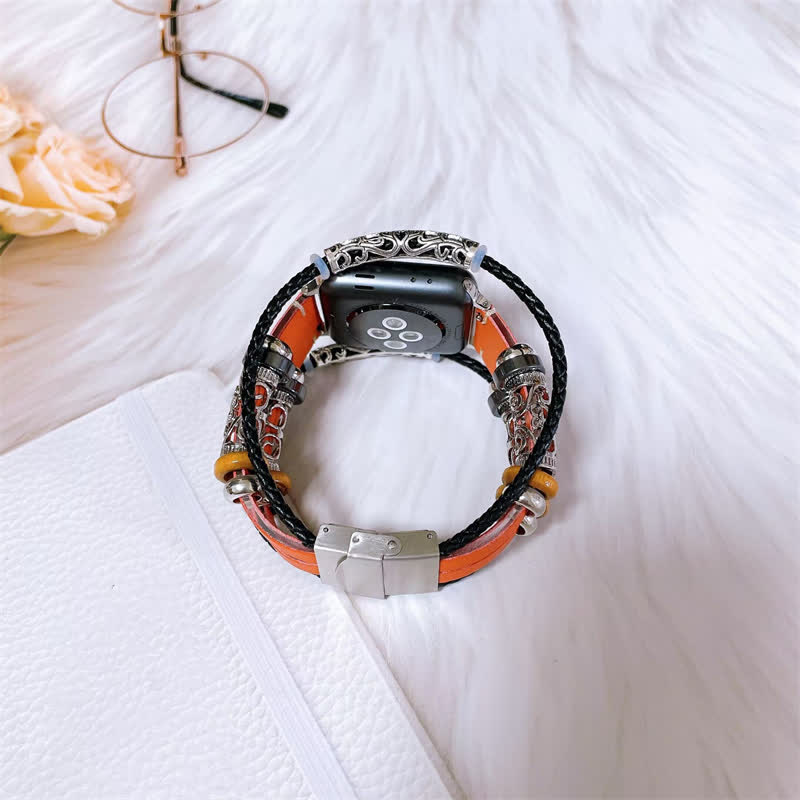 Multilayer Metal Cuff Retro Strap Watch Band