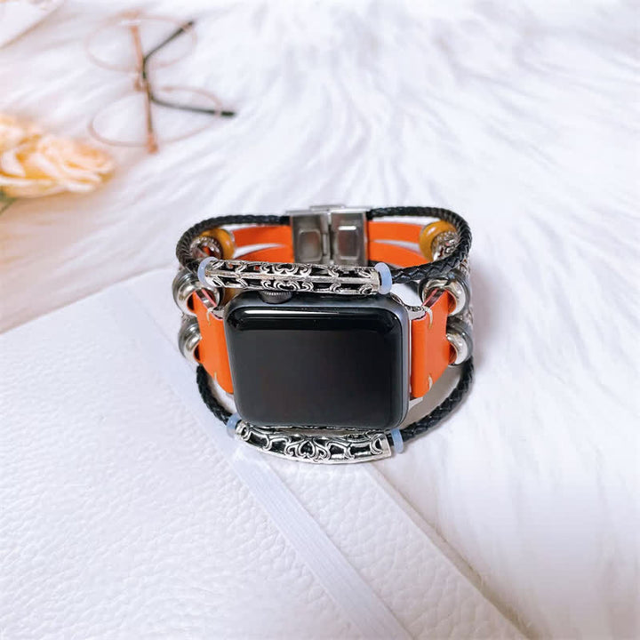 Multilayer Metal Cuff Retro Strap Watch Band