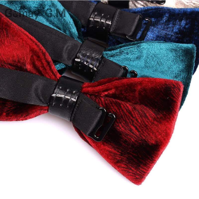 Men's Chic Luxury Velvet Banquet Suit Bow Tie