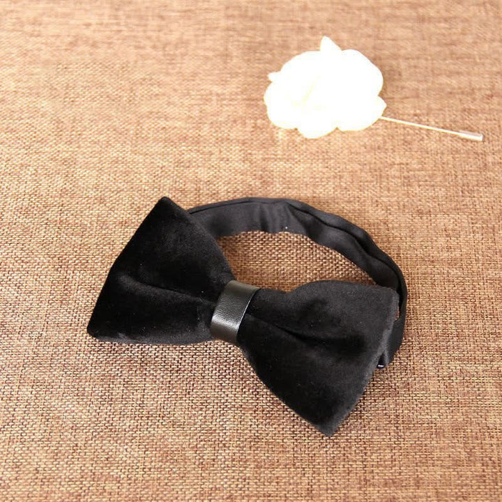 Men's Chic Luxury Velvet Banquet Suit Bow Tie