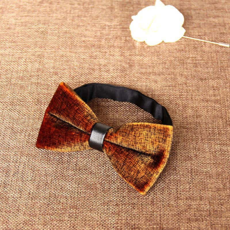 Men's Chic Luxury Velvet Banquet Suit Bow Tie