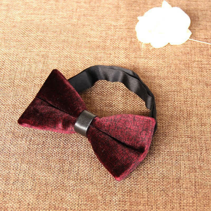 Men's Chic Luxury Velvet Banquet Suit Bow Tie