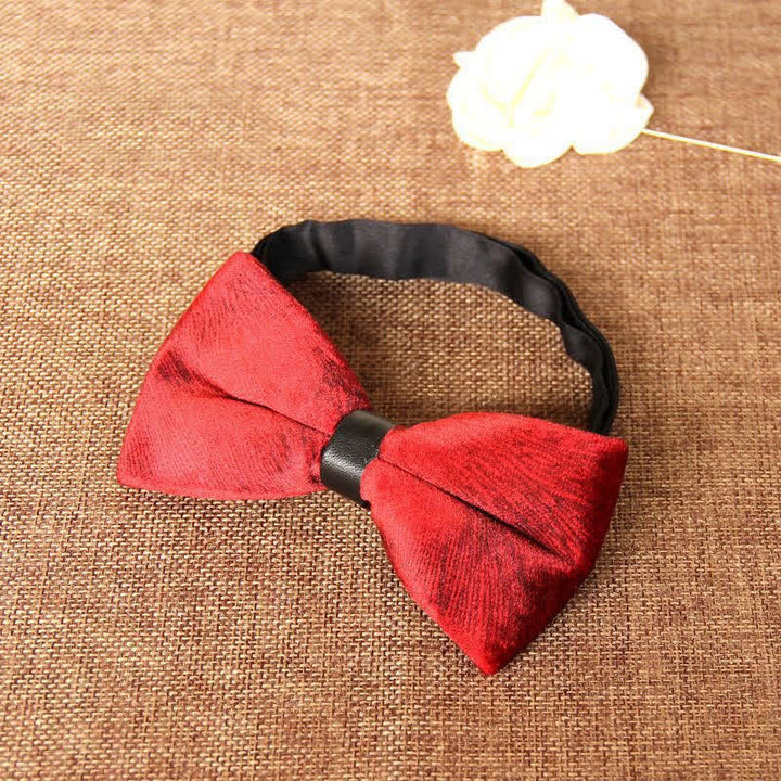 Men's Chic Luxury Velvet Banquet Suit Bow Tie