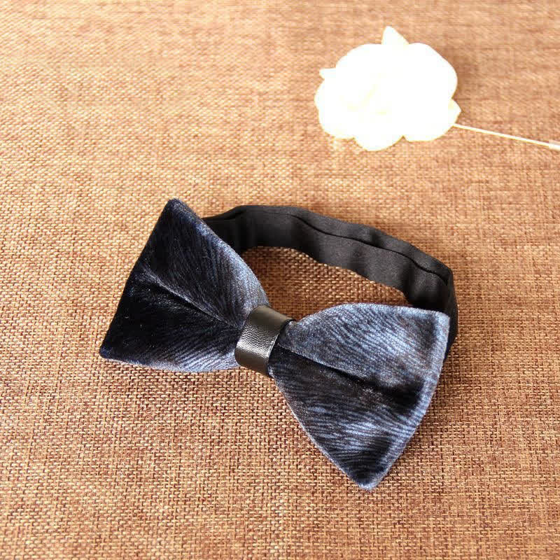 Men's Chic Luxury Velvet Banquet Suit Bow Tie