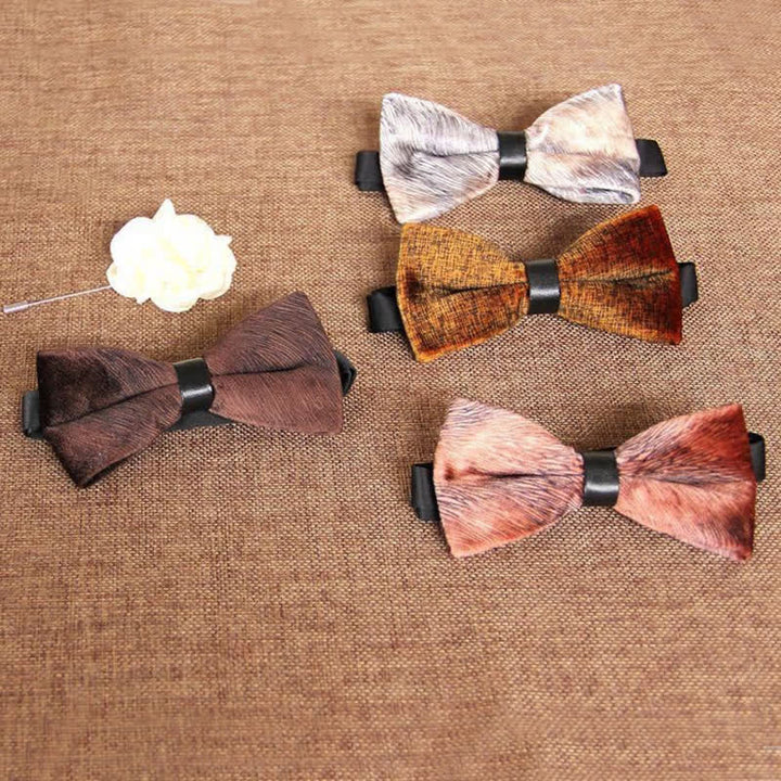 Men's Chic Luxury Velvet Banquet Suit Bow Tie