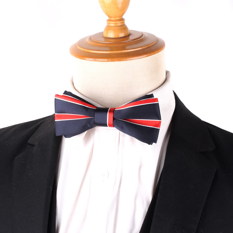 Men's Novel Stylish Colorful Striped Bow Tie