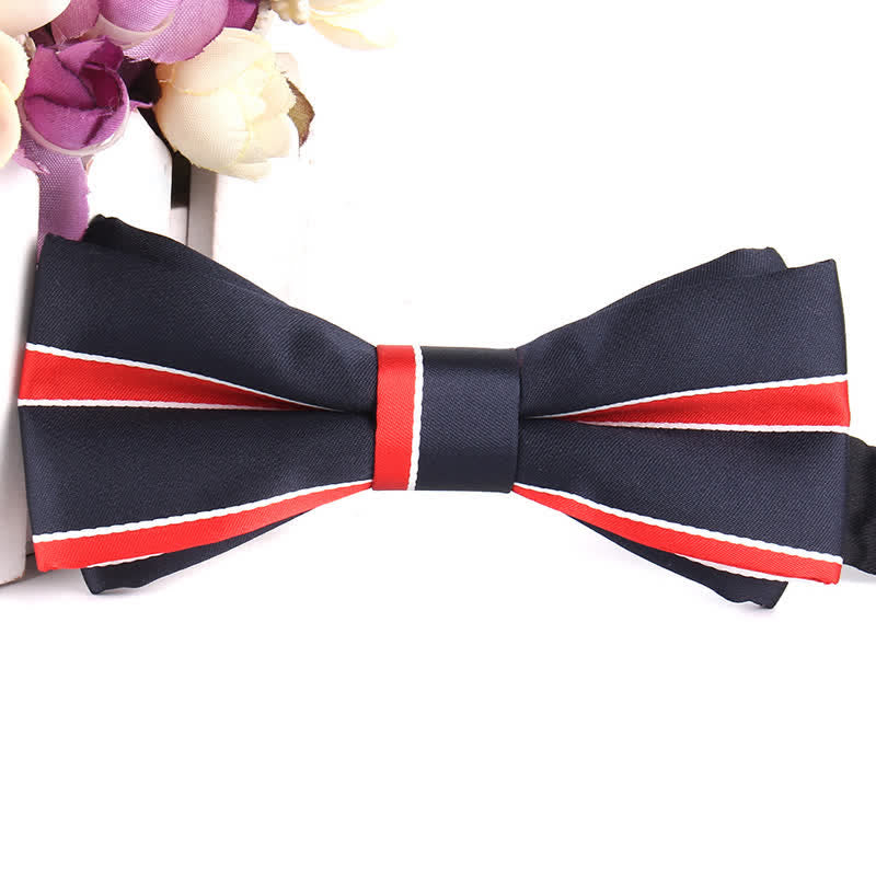 Men's Novel Stylish Colorful Striped Bow Tie