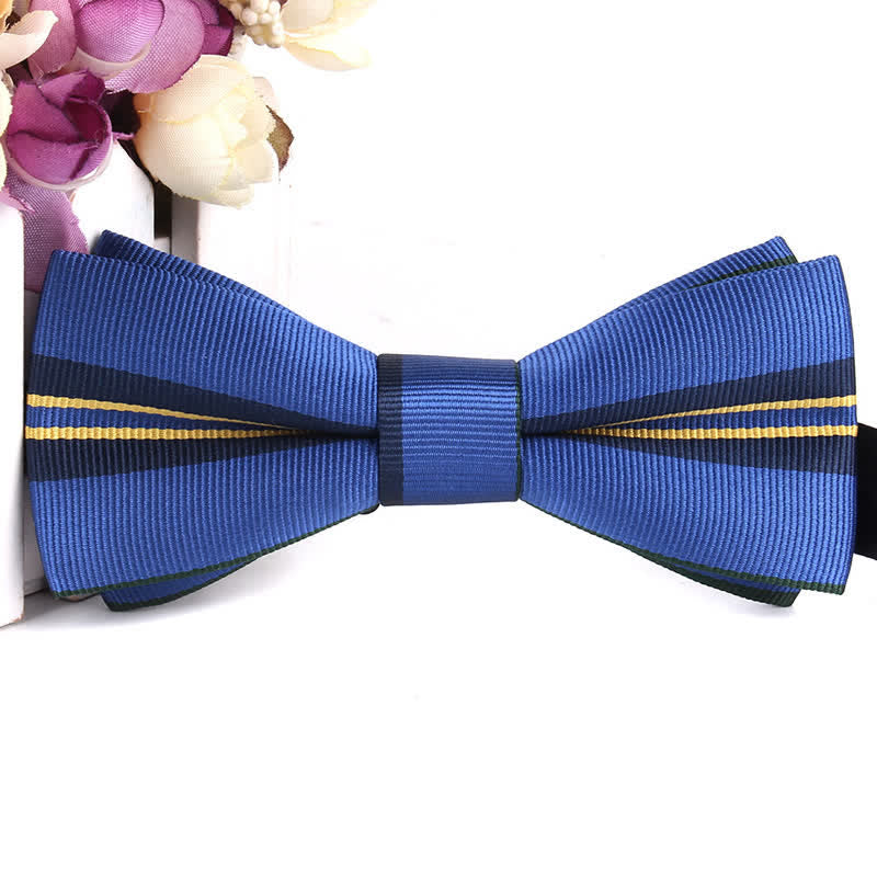 Men's Novel Stylish Colorful Striped Bow Tie