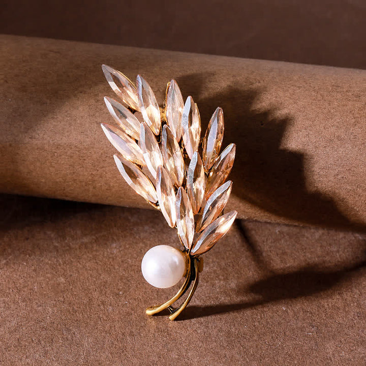 Women's Ancient Golden Wheat Bouquet Brooch