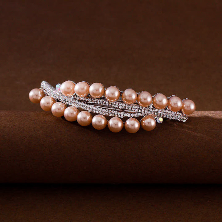 Women's Double-Row Faux Pearl Hair Clip