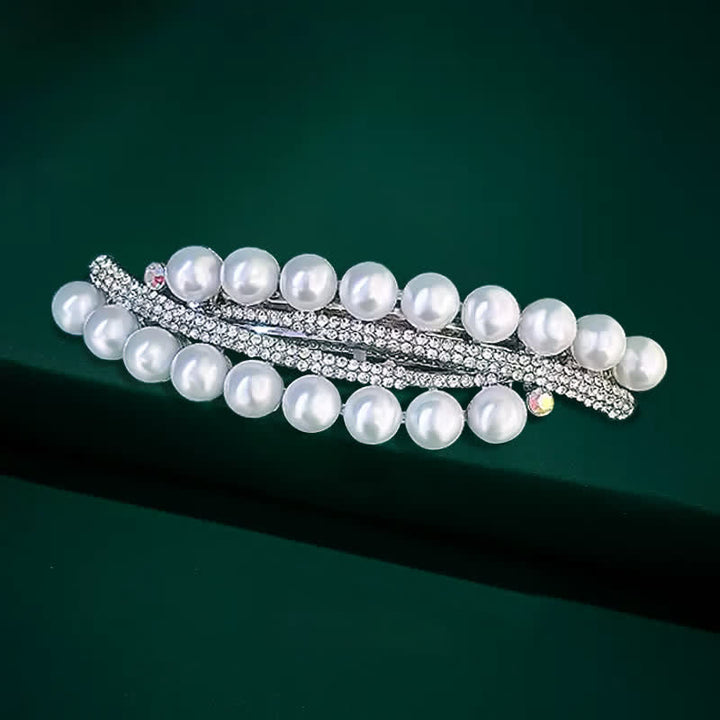 Women's Double-Row Faux Pearl Hair Clip