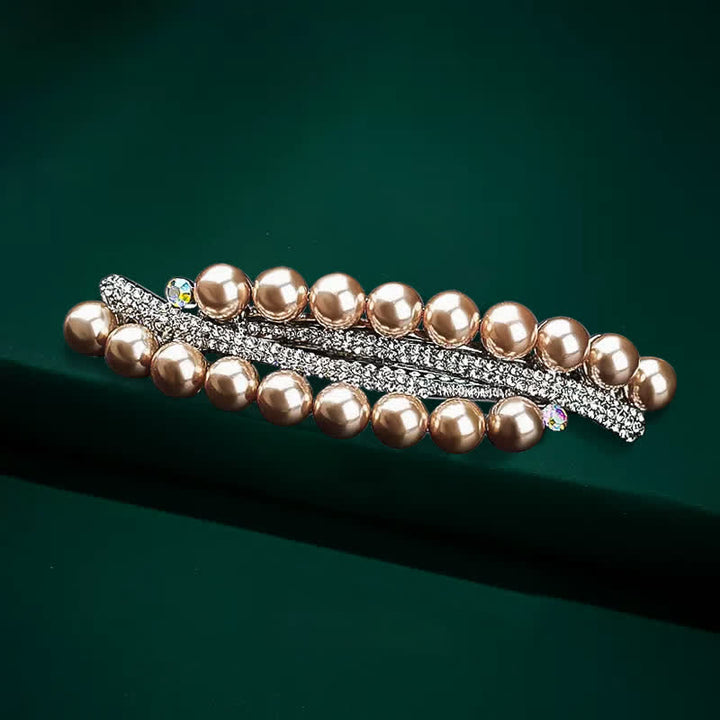 Women's Double-Row Faux Pearl Hair Clip