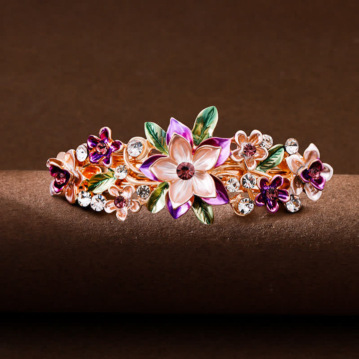 Women's Spring Flower Colorful Enamel Hair Clip