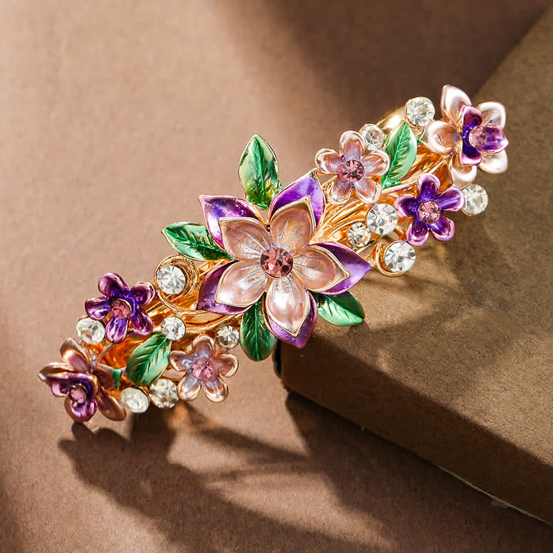 Women's Spring Flower Colorful Enamel Hair Clip