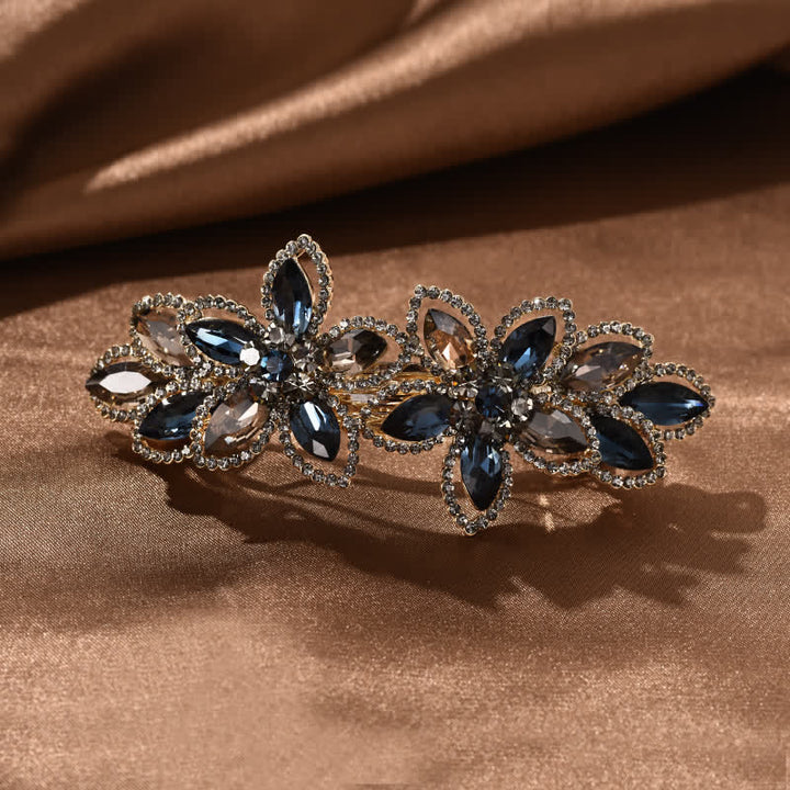 Women's Retro Crystal Flower Spring Hair Clip