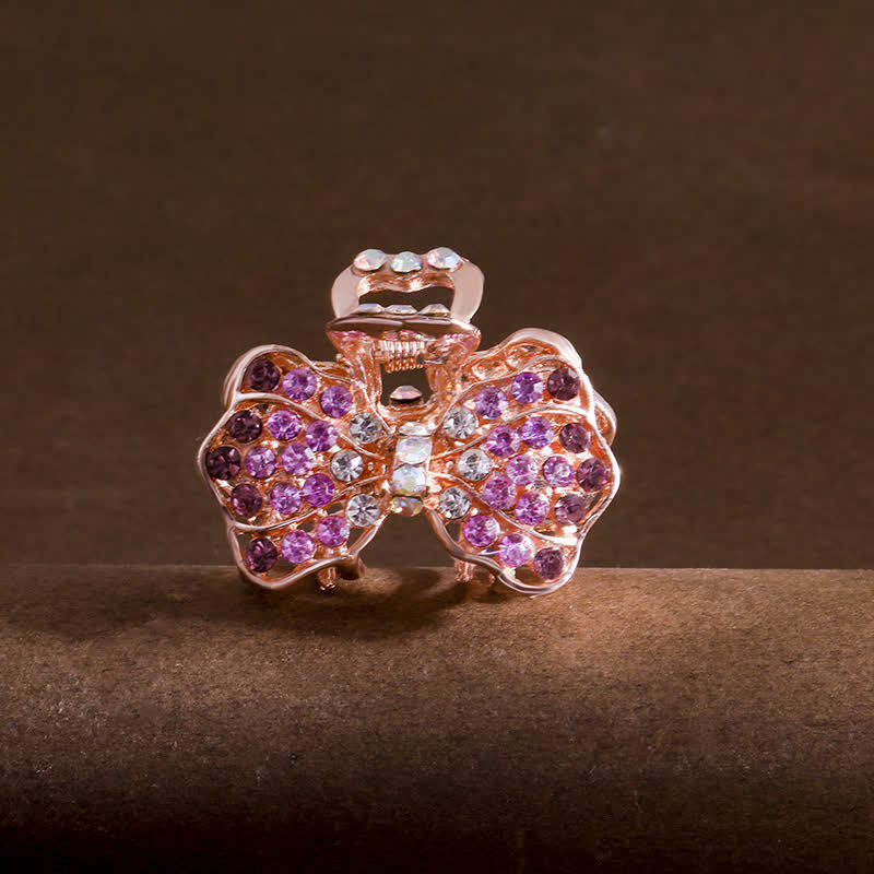 Women's Bling Bow-Knot Hair Claw Hair Clip - Violet - image 0