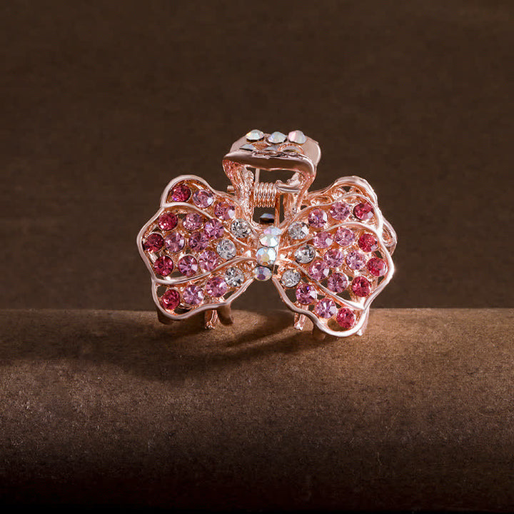 Women's Bling Bow-Knot Hair Claw Hair Clip - Pink - image 9