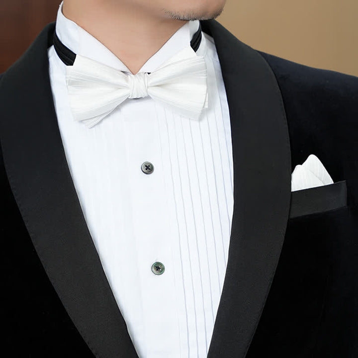 Men's Solid Color Twilled Formal Wedding Bow Tie