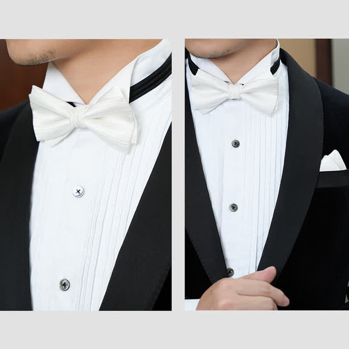 Men's Solid Color Twilled Formal Wedding Bow Tie