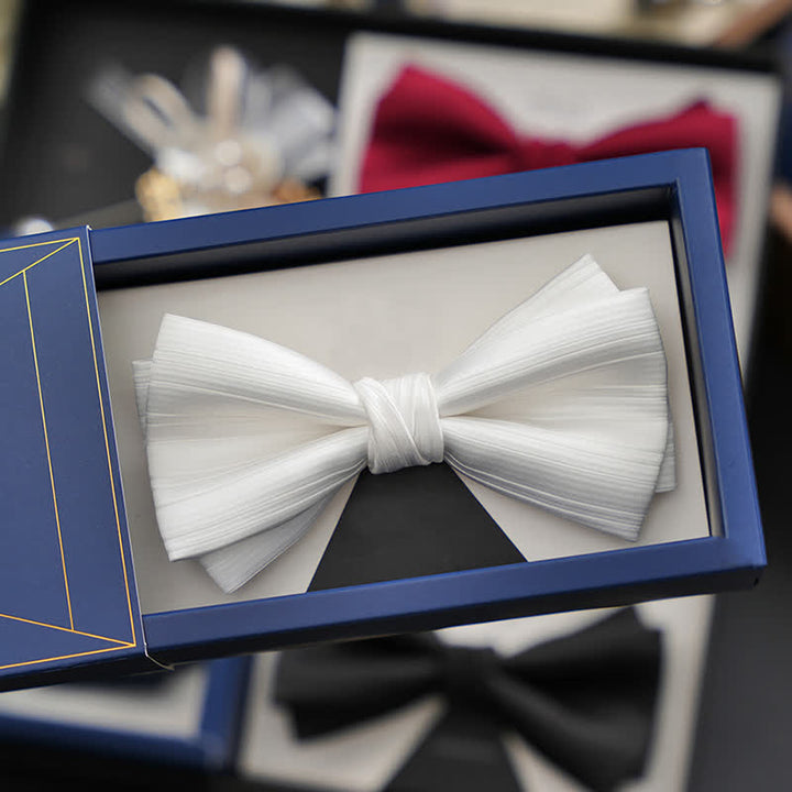 Men's Solid Color Twilled Formal Wedding Bow Tie