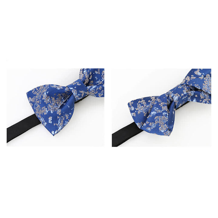 Men's Delicate Blue Floral Printed Bow Tie