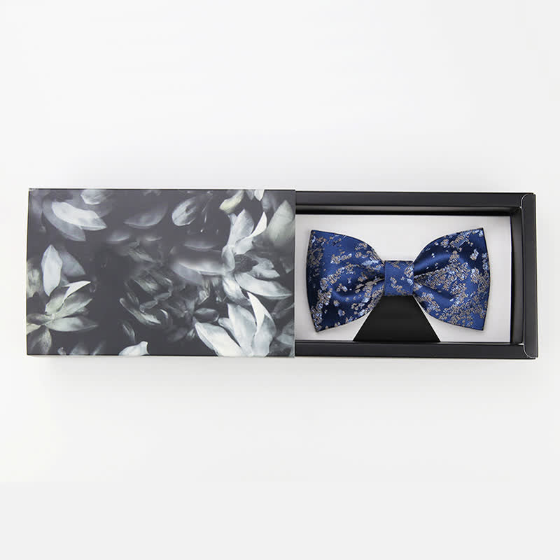 Men's Delicate Blue Floral Printed Bow Tie