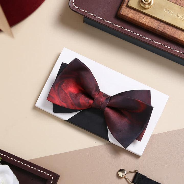 Men's Luxury Abstract Pattern Double Layered Bow Tie