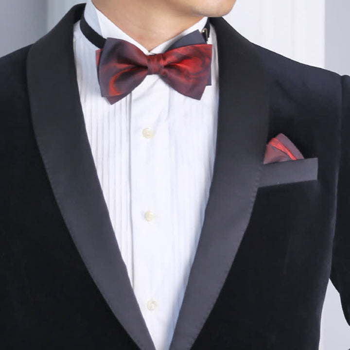 Men's Luxury Abstract Pattern Double Layered Bow Tie