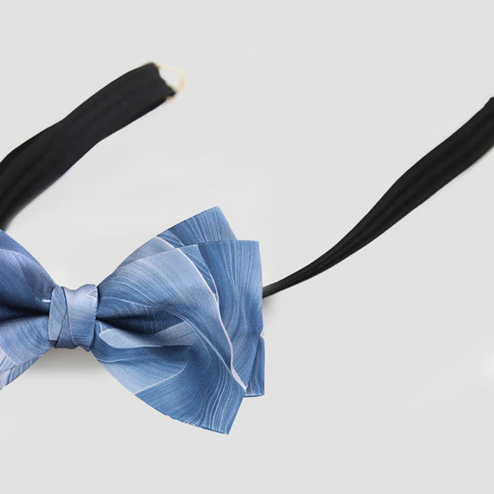 Men's Luxury Abstract Pattern Double Layered Bow Tie