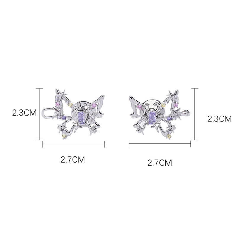 Women's Colorful Zircon Dream Butterfly Belt Clip