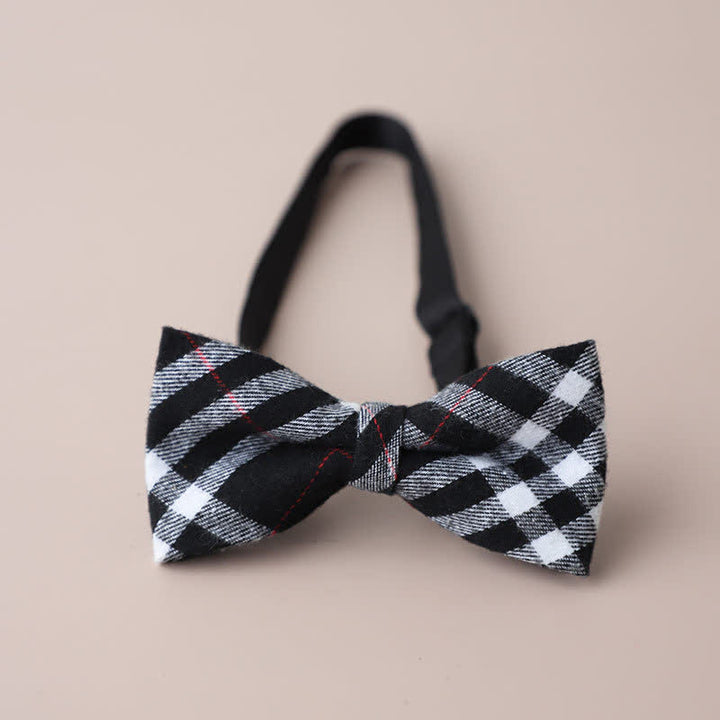 Men's Casual Formal Party Retro Plaid Bow Tie