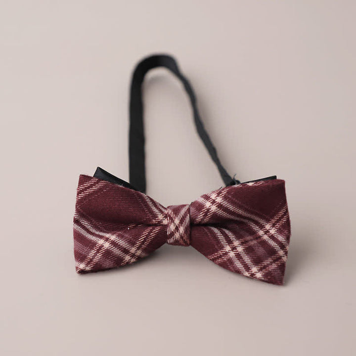 Men's Casual Formal Party Retro Plaid Bow Tie