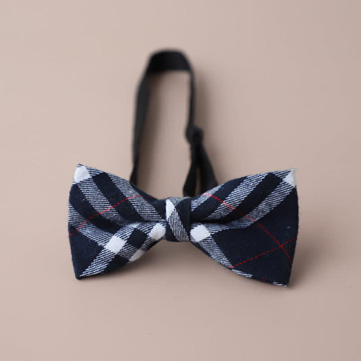 Men's Casual Formal Party Retro Plaid Bow Tie