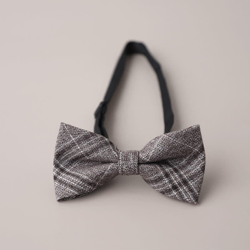 Men's Casual Formal Party Retro Plaid Bow Tie