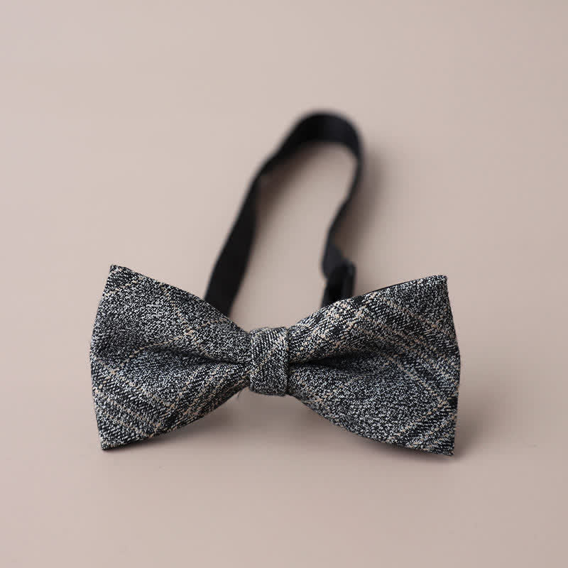 Men's Casual Formal Party Retro Plaid Bow Tie