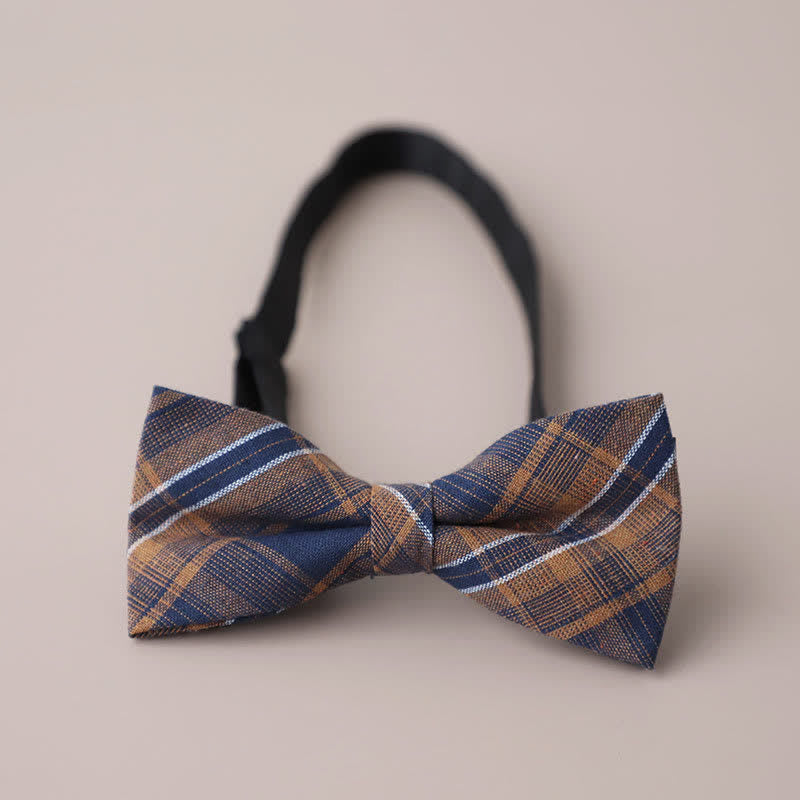 Men's Casual Formal Party Retro Plaid Bow Tie