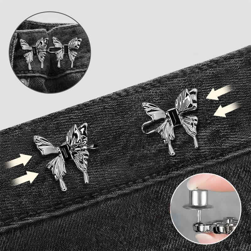 Women's Butterfly Detachable Jean Button Belt Clip