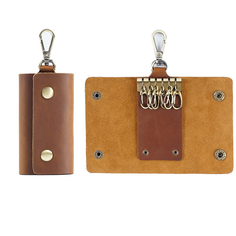 Versatile Belt Key Holder Leather Car Key Case