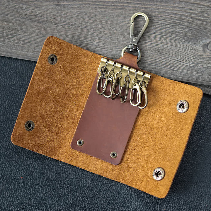 Versatile Belt Key Holder Leather Car Key Case